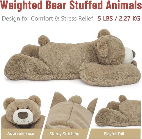 Niuniu Daddy 20" | 3.3 Pound Sheep Weighted Stuffed Animals, Large White Goat Pillowfort Stuffed Lap Animal Toys for Kids Adults, Big Plush Body Pillow for Gifts Birthday Christmas Holiday in Saudi Arabia