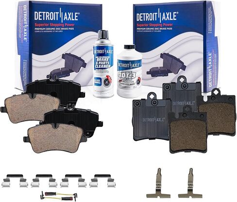 Detroit Axle - Brake Pads for Mercedes-Benz C240 C280 C320 C350 CLK320 Ceramic Brakes Pads with Hardware Front & Rear Replacement in Saudi Arabia