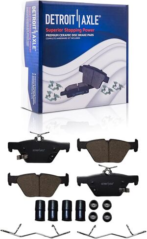 Detroit Axle - منصات الفرامل الخزفية الخلفية لـ Subaru Outback Forester Legacy Crosstrek WRX Ascent ، وسادات فرامل السيراميك مع مجموعة الأجهزة 2019 2020 2021 2022 استبدال in Saudi Arabia