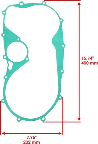 Caltric Clutch Cover Gasket Compatible with Kawasaki Vulcan 900 Classic Vn900B 2006-2016 in Saudi Arabia
