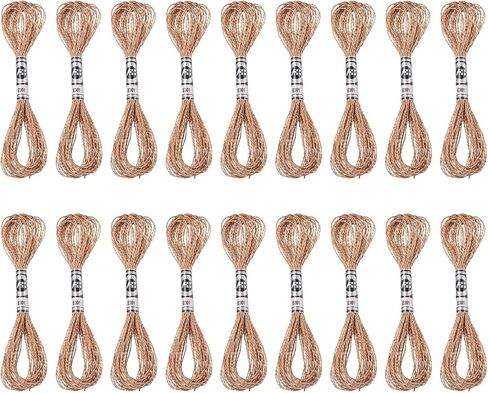 PATIKIL 18 Skeins Embroidery Floss, Metallic Embroidery Thread Nylon Threads Bracelets String for Cross-Stitch Hand Embroidery, Gray in Saudi Arabia
