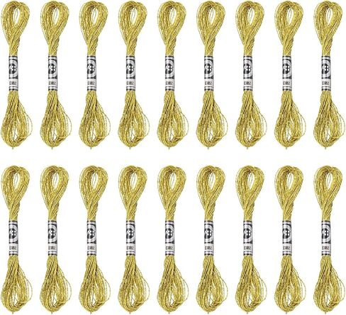 PATIKIL 18 Skeins Embroidery Floss, Metallic Embroidery Thread Nylon Threads Bracelets String for Cross-Stitch Hand Embroidery, Gray in Saudi Arabia