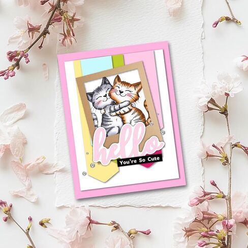 INFUNLY 2pcs Spring Flowers Stamp and Dies for Card Making Inspirational Word Clear Stamp Garden Die Cuts Potted Plant Rubber Stamps Spray Bottle Cutting Die for Scrapbooking Embossing Album DIY Craft in Kuwait