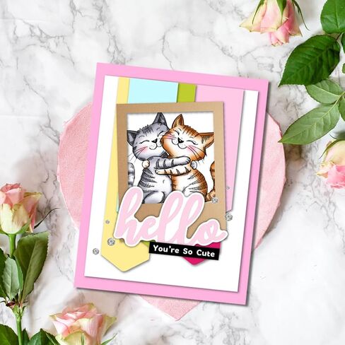 INFUNLY 2pcs Spring Flowers Stamp and Dies for Card Making Inspirational Word Clear Stamp Garden Die Cuts Potted Plant Rubber Stamps Spray Bottle Cutting Die for Scrapbooking Embossing Album DIY Craft in Kuwait