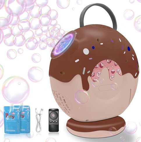 Bubble Machine for Kids, Automatic Bubble Blower Large Capacity-500mL, 90°/360° Rotating Electric Bubble Maker for Outdoor Indoor Play, Birthday Party Favors (Age 3 4 5 6+ Years Old) in Kuwait