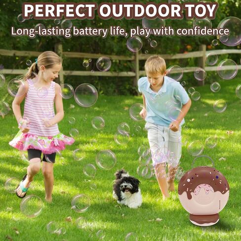Bubble Machine for Kids, Automatic Bubble Blower Large Capacity-500mL, 90°/360° Rotating Electric Bubble Maker for Outdoor Indoor Play, Birthday Party Favors (Age 3 4 5 6+ Years Old) in Kuwait