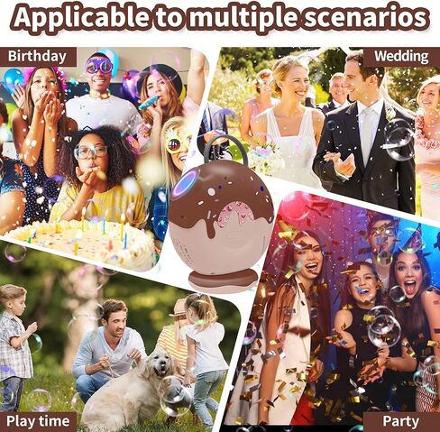 Bubble Machine for Kids, Automatic Bubble Blower Large Capacity-500mL, 90°/360° Rotating Electric Bubble Maker for Outdoor Indoor Play, Birthday Party Favors (Age 3 4 5 6+ Years Old) in Kuwait