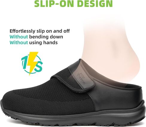 أحذية السكري للرجال الواسع غير القابل للانزلاق المقاوم للماء على أحذية محاكمة إغلاق قابلة للتعديل لأحذية المشي للتخفيف in Kuwait