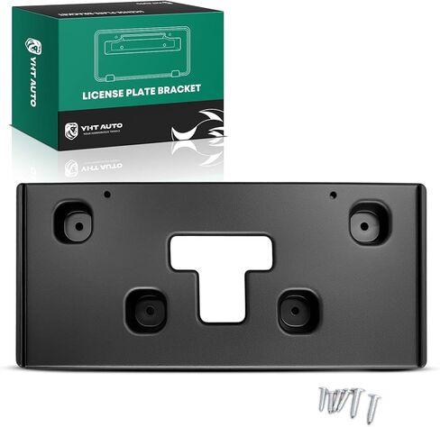 YHTAUTO Front License Plate Frame w/Screws Compatible with Buick Encore 2013 2014 2015 2016, Black Licence Plate Holder, No Drill Bumper License Plate Bracket, License Plate Mount in Saudi Arabia