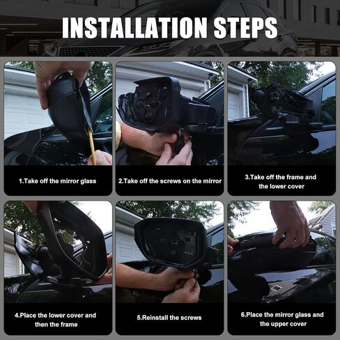 Black Lower Mirror Cover Replacement for 2022-2025 Honda Civic 11th W/O Turn Signals, Side Mirror Bottom Cover Caps (Right Passenger Side) in Kuwait