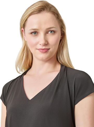 Kasper Women's Solid Ity Ext Shldr V Nk in Saudi Arabia