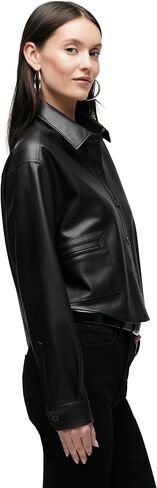 Hudson Women's Boxy Sleeve Button Button Down Down مع جيوب in Saudi Arabia
