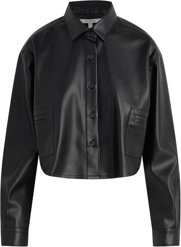 Hudson Women's Boxy Sleeve Button Button Down Down مع جيوب in Saudi Arabia