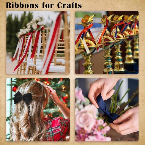 WRAPAHOLIC 7/8 Inch 25 Yard White Grosgrain Ribbon Roll,Premium Craft Ribbon for Gift Wrapping Floral Bouquets Wedding Invitation Card Party Decoration in Saudi Arabia