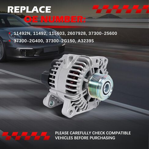 11492 المولد 12V 110A يناسب Tucson Forte Sportage L4 2.0L 2.4L استبدال OE 11492N ، 11492 ، 115603 ، 2607928 ، 37300-25600 in Saudi Arabia