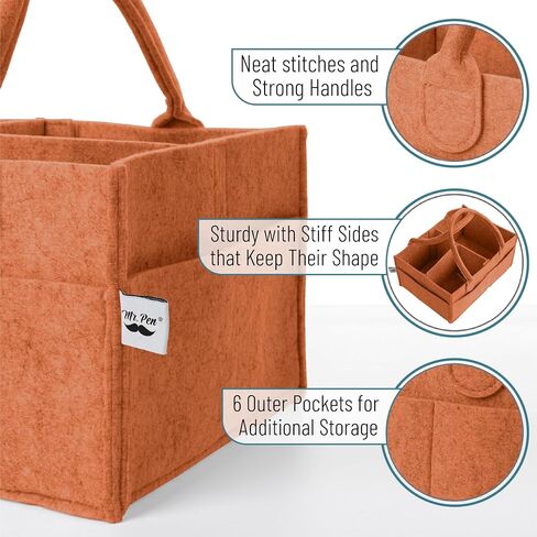 Mr. Pen- Baby Diaper Caddy Organizer, Olive Calm, Baby Caddy Organizer with Handle, Compact Size, Collapsible & Portable in Saudi Arabia