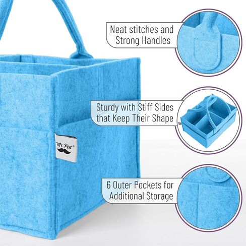 Mr. Pen- Baby Diaper Caddy Organizer, Olive Calm, Baby Caddy Organizer with Handle, Compact Size, Collapsible & Portable in Saudi Arabia
