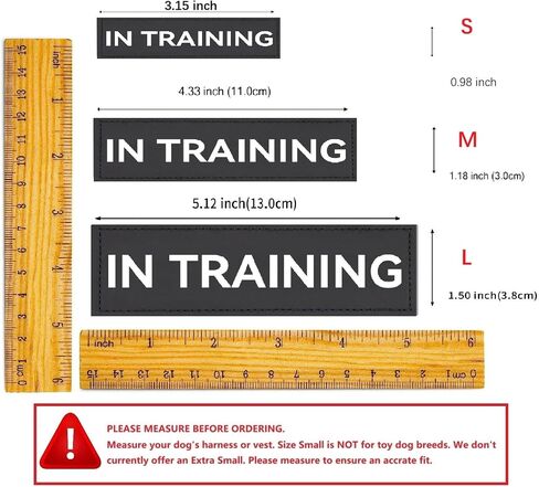 Service Dog in Training Patch 2 Pcs, Servcie Dog ID Tag Removable to Collar, Harness (Small-1.18 x 4.33 inch) in Saudi Arabia