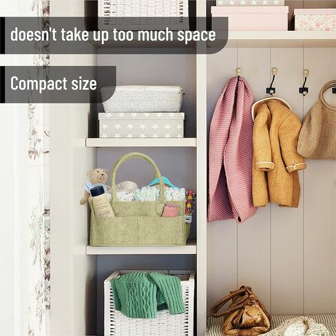 Mr. Pen- Baby Diaper Caddy Organizer ، Olive Calm ، Baby Caddy Organizer مع مقبض ، حجم مضغوط ، قابلية للطي ومحمولة in Saudi Arabia