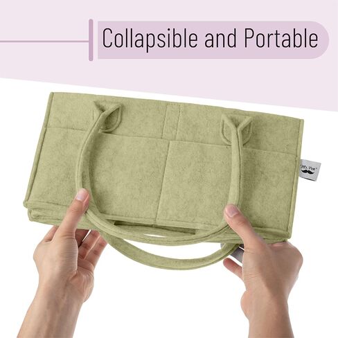 Mr. Pen- Baby Diaper Caddy Organizer ، Olive Calm ، Baby Caddy Organizer مع مقبض ، حجم مضغوط ، قابلية للطي ومحمولة in Saudi Arabia