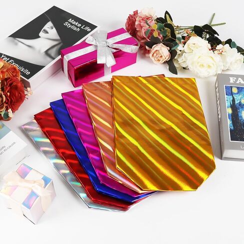 cabzymx 7 Pcs Unique Multicolor Small Gift Bags with 7 Colors, 8 x 3.9 x 9.8 In Non-woven Reusable Party Bags Bulk for Holiday, Birthday, Wedding, Christmas, Parties in Saudi Arabia