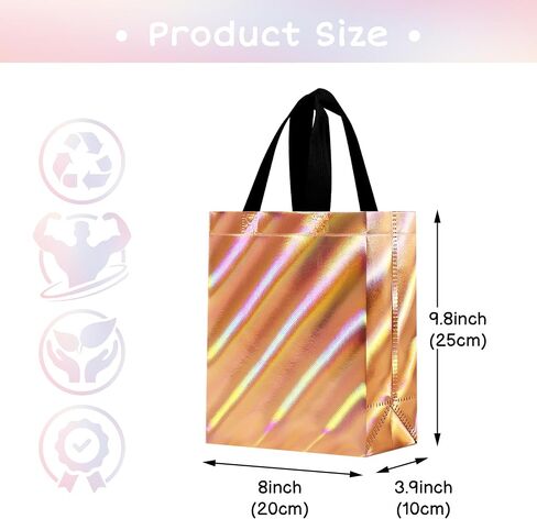 cabzymx 7 Pcs Unique Multicolor Small Gift Bags with 7 Colors, 8 x 3.9 x 9.8 In Non-woven Reusable Party Bags Bulk for Holiday, Birthday, Wedding, Christmas, Parties in Saudi Arabia