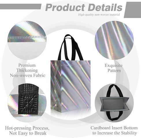 Cabzymx 7 PCS فريدة من نوعها متعددة الألوان حقائب الهدايا مع 7 ألوان ، 8 × 3.9 × 9.8 في حقائب الحفلات غير المنسوجة لقضاء العطلات ، عيد ميلاد ، حفل زفاف ، عيد الميلاد ، الحفلات in Kuwait