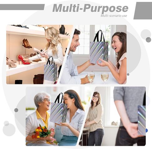 Cabzymx 7 PCS فريدة من نوعها متعددة الألوان حقائب الهدايا مع 7 ألوان ، 8 × 3.9 × 9.8 في حقائب الحفلات غير المنسوجة لقضاء العطلات ، عيد ميلاد ، حفل زفاف ، عيد الميلاد ، الحفلات in Kuwait