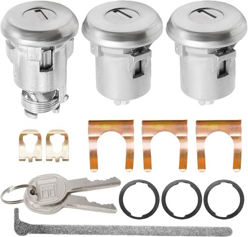 608307 Ignition Doors Trunk Lock Cylinder with Keys Kit ، استبدال شيفروليه كابريس 1967-1970 Impala 1977-1996 ، يحل محل 605533 in Saudi Arabia