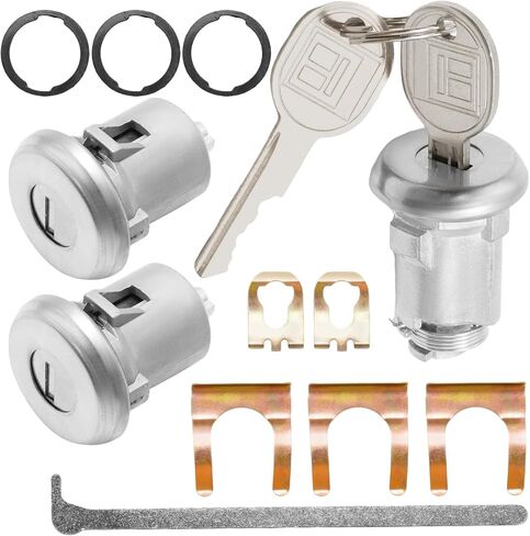608307 Ignition Doors Trunk Lock Cylinder with Keys Kit ، استبدال شيفروليه كابريس 1967-1970 Impala 1977-1996 ، يحل محل 605533 in Saudi Arabia