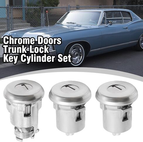 608307 Ignition Doors Trunk Lock Cylinder with Keys Kit ، استبدال شيفروليه كابريس 1967-1970 Impala 1977-1996 ، يحل محل 605533 in Saudi Arabia