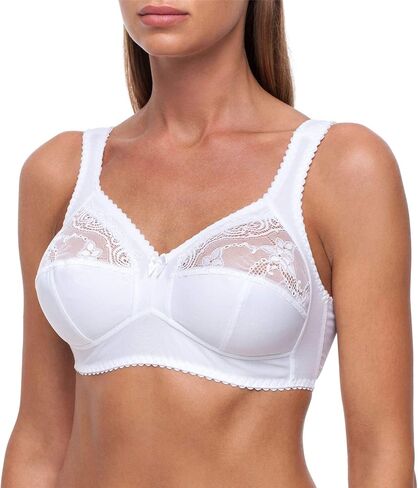 Frugue Women's Wireless Plus Size Minimizer Bra Covering Bra Full in Kuwait