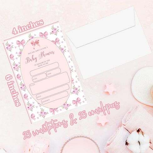 إنها دعوات استحمام الطفل مع الأظرف ، 25 مجموعة ، دش الطفل ذو الألوان المائية الزرقاء. in Kuwait