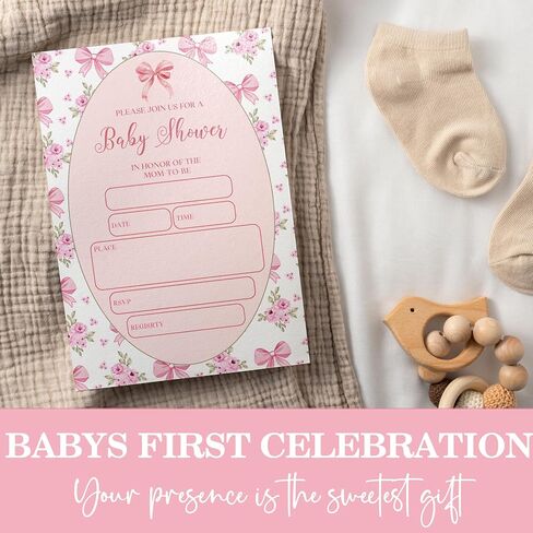 إنها دعوات استحمام الطفل مع الأظرف ، 25 مجموعة ، دش الطفل ذو الألوان المائية الزرقاء. in Kuwait