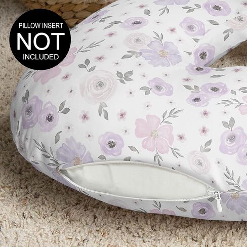 Sweet Jojo Designs Lavender Purple Boho Shabby Chic Floral Girl Pillow Cover Cover Baby Plackcover Infant Nudborn Risery Bottoring Plowcase (Pillow Not not not) in Kuwait