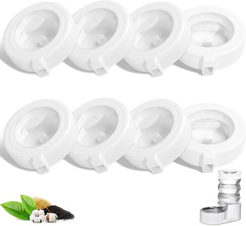 4 Pack Replacement Filters for 3L/3.6L/4.6L/6L/8L Gravity Pet Water Dispenser, Dog Water Filter Replacement, Triple Filtration Pet Fountain Filter, Water Feeder Filter for Cat and Dog in Saudi Arabia