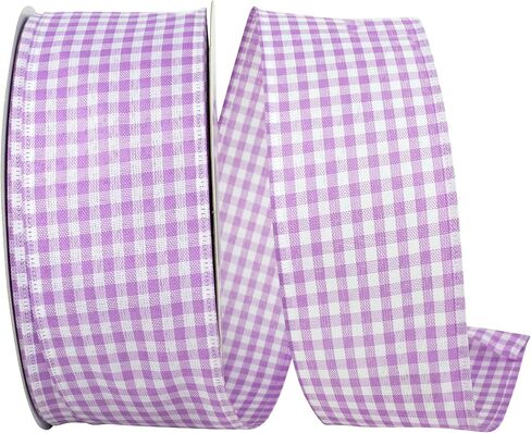 Reliant Ribbon 90052W-079-40F Great Gingham 3 Value Lired Edge Ribbon ، 2-1/2 inch × 10 ياردة ، أصفر in Kuwait