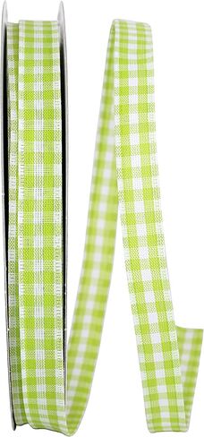 Reliant Ribbon 90052W-079-40F Great Gingham 3 Value Lired Edge Ribbon ، 2-1/2 inch × 10 ياردة ، أصفر in Kuwait