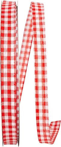 Reliant Ribbon 90052W-079-40F Great Gingham 3 Value Lired Edge Ribbon ، 2-1/2 inch × 10 ياردة ، أصفر in Kuwait