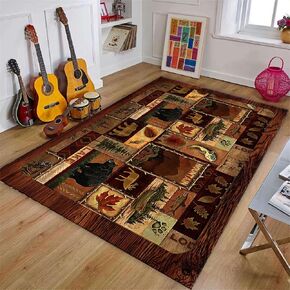 Kids Area Rug English Characters ABC and Math Symbols Learning Carpets, Lovely Black Foldable Large Area Rugs Perfect for Dining Room Bedside Kids Boys Bedroom Playroom Hallway, 6x9ft in Saudi Arabia