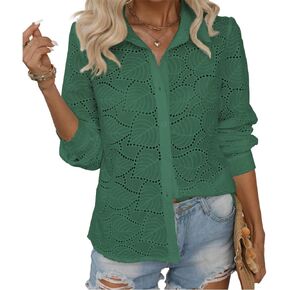 Long Sleeve Button Down Shirt for Women Dressy Casual Elegant Going Out Tops in Kuwait