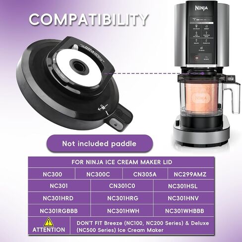 Replacement Paddle Blade Ninja Creami NC300 Series Ice Cream Maker, 304 Stainless Steel Blender Blade Replacement Compatible with NC299AMZ, NC301, CN305A, NC201, NC101 Ninja Creami Accessories in Saudi Arabia