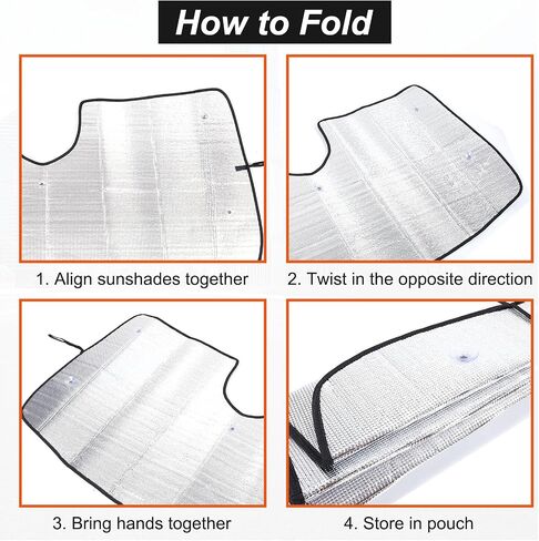 Windshield Sun Shade for Cadillac Escalade 2021 2022 2023 2024, Front Window Sun Visor Protector, Foldable Car Reflective Blocker UV Rays and Heat (Style C) in Saudi Arabia