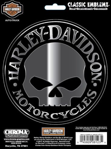 Harley-Davidson Willie G Classic Emblemz Decal CG8123 in Saudi Arabia