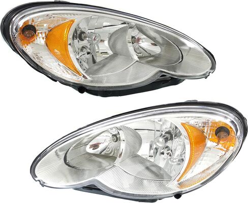 Garage-Pro Driver and Passenger Side Headlight for Chrysler PT Cruiser 2006-2010 Halogen With bulb(s) Replaces# 5116043AF 5116042AF in Saudi Arabia