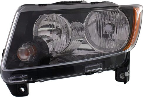 السائق Garage-Pro ومصباح الأمامي الجانبي للركاب لـ Jeep Compass 2013-2017 مع رمز المصابيح LMB ، W/O Projector ، W/Black Trim يستبدل # 68171214AC ، 68171214AB ، 68171215AC ، 68171215AB in Saudi Arabia