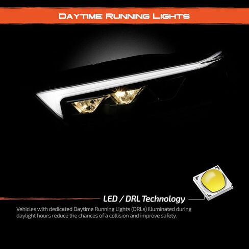 AKKON - Fits 2014-2023 Toyota 4Runner [Halogen Type] Projector Black Headlights Pair Driver+Passenger w/LED Tube Signal in Saudi Arabia