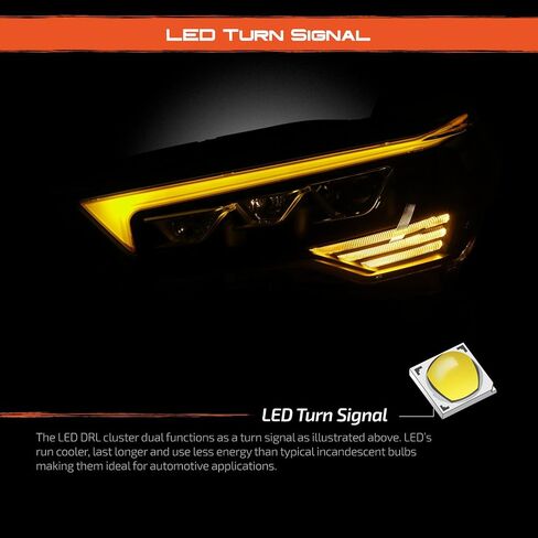 AKKON - Fits 2014-2023 Toyota 4Runner [Halogen Type] Projector Black Headlights Pair Driver+Passenger w/LED Tube Signal in Saudi Arabia
