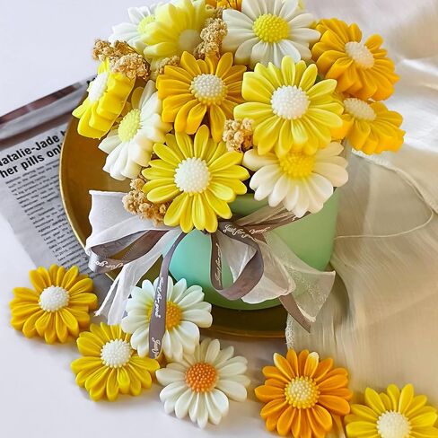 2Pack Silicone Candle Molds Rose Heart Shape, 3D Flower Mold for Resin Soap Candle Clay Craft & Home Decor. in Kuwait