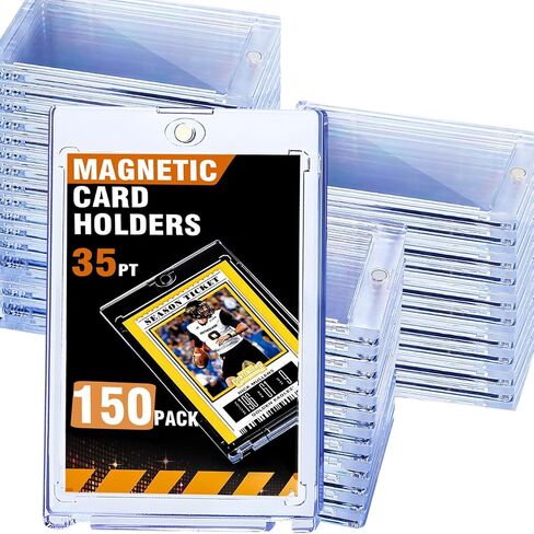 300ct Magnetic Card Holder for Trading Cards,35pt One Touch Card Holder,UV Protectors Hard Plastic,Display Card Case,Baseball Cards Holder for Sports,Football,Game,MTG (300 PACK) in Saudi Arabia